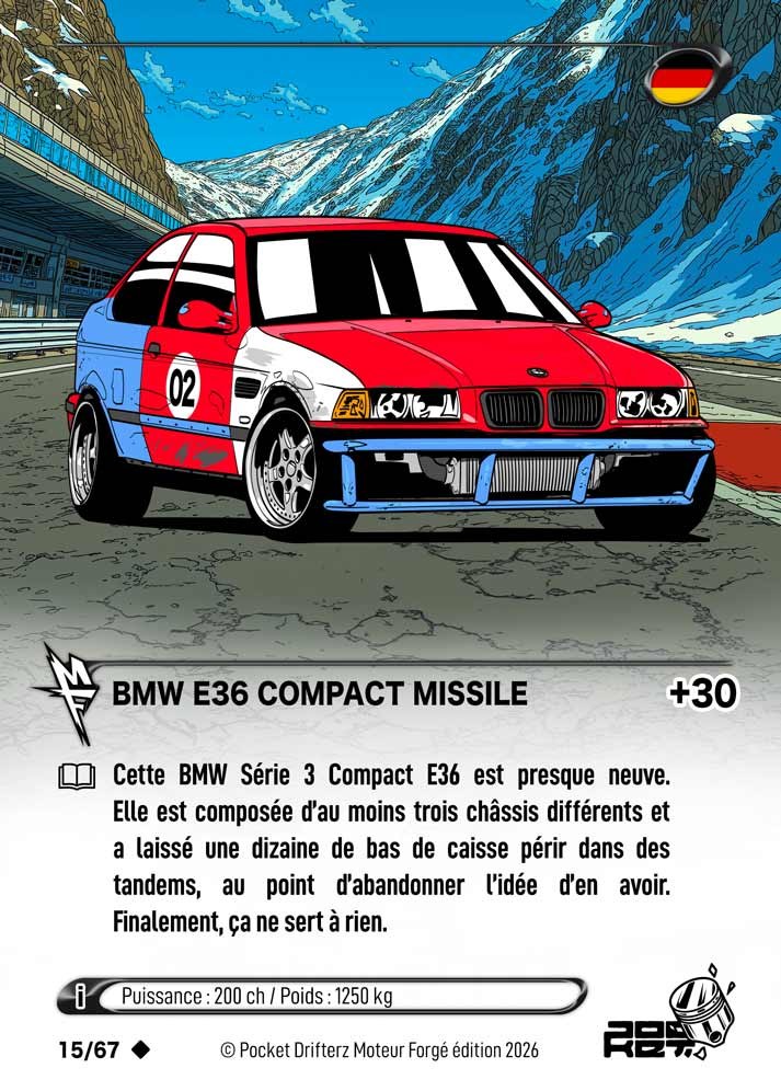 BMW E36 COMPACT MISSILE · Base card